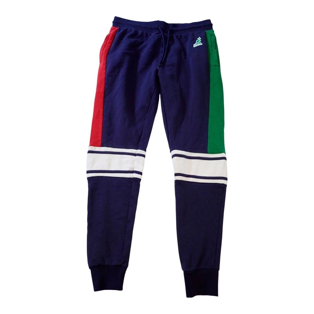 Kangol Sweatpants Mens L Navy Red Joggers Embroidered Logo 90s Y2K Throwback